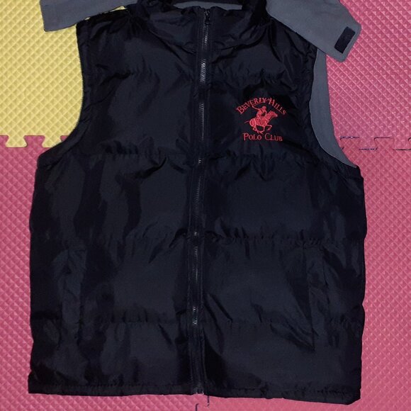 Fleece lined hooded puffer vest for men, NEW - Picture 2 of 3